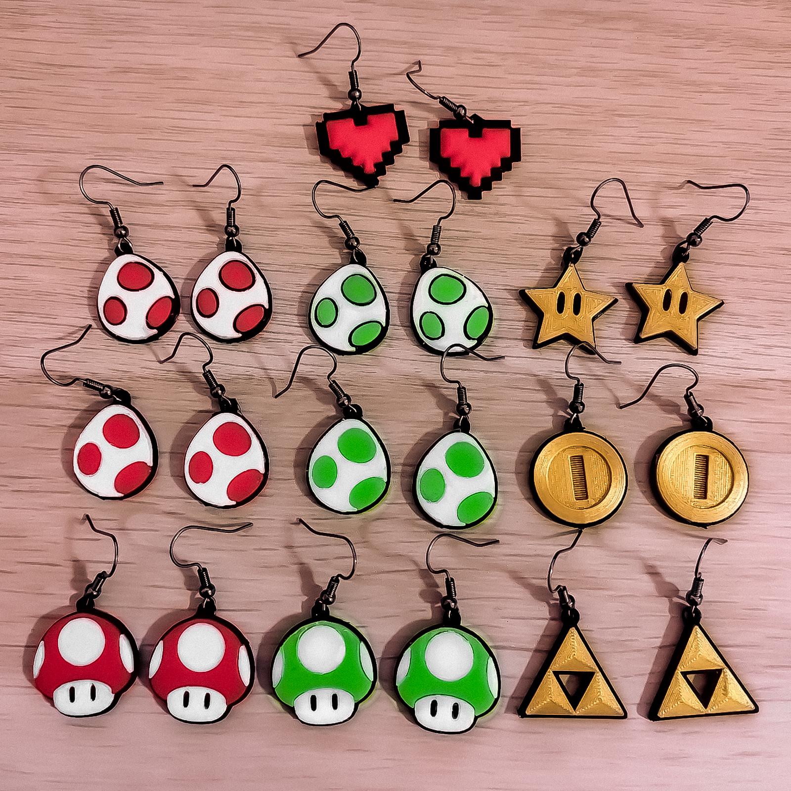 Ultimate Retro Gamer Earrings Pack - 3D Printable Designs